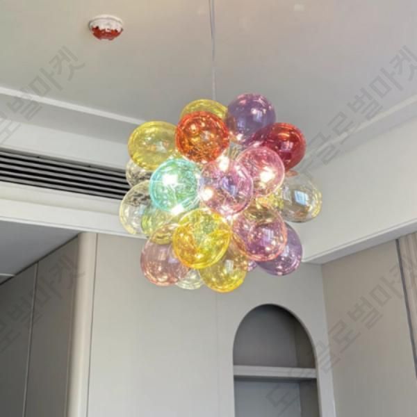 대형 샹들리에 아이방 인테리어 풍선 북유럽 LED - 상세 이미지 5