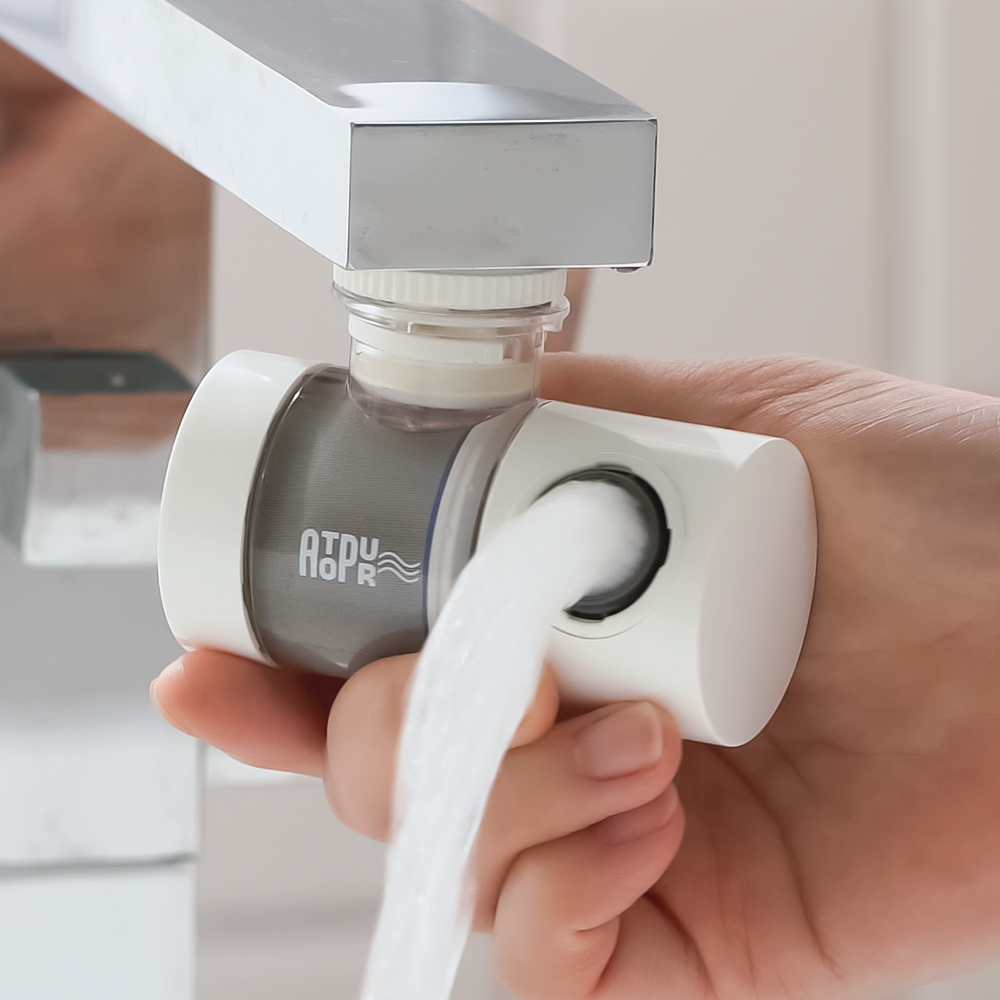 아토퓨어 아기 수전 듀얼클린 회전 워터탭 정수 필터 아기비데