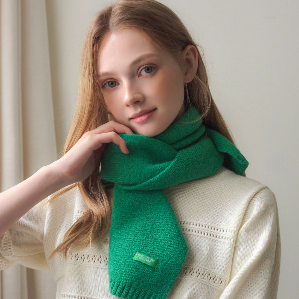 베네통 소프트 컬러 니트 머플러 이미지 4