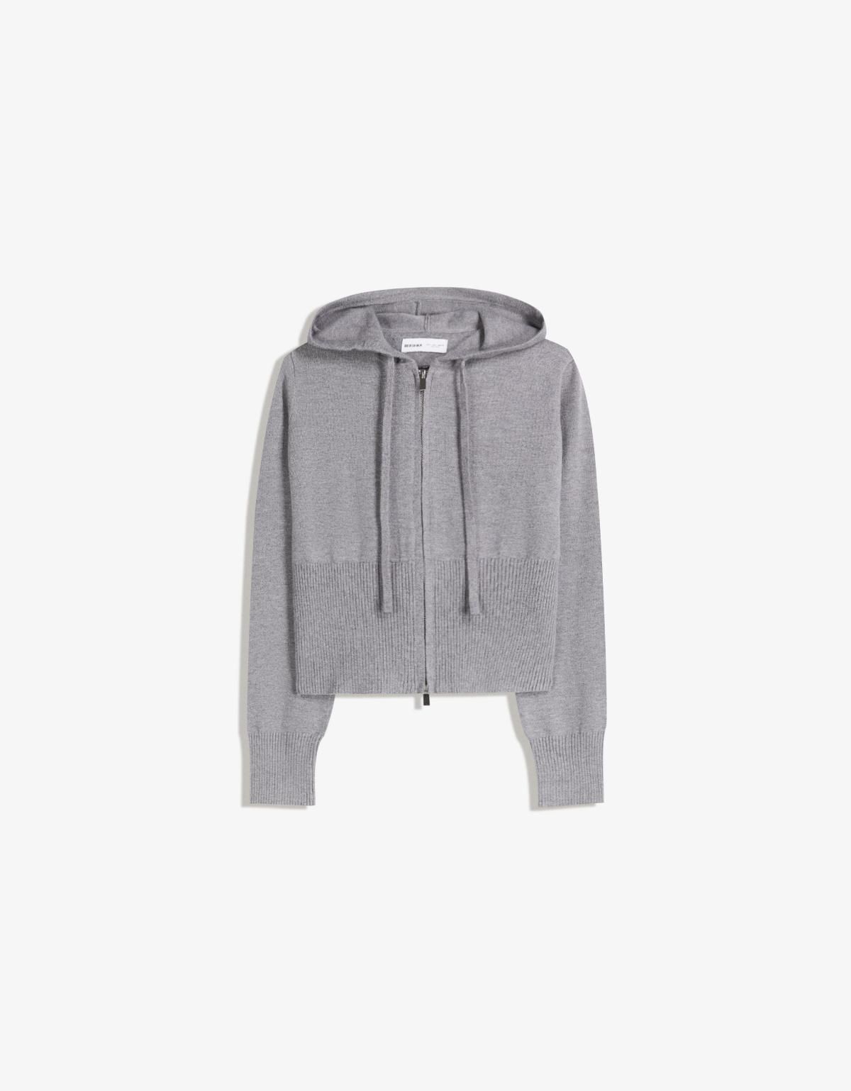 버쉬카 라이트그레이 베이직 집업 후드티 6990/097 GREY - 메인 이미지