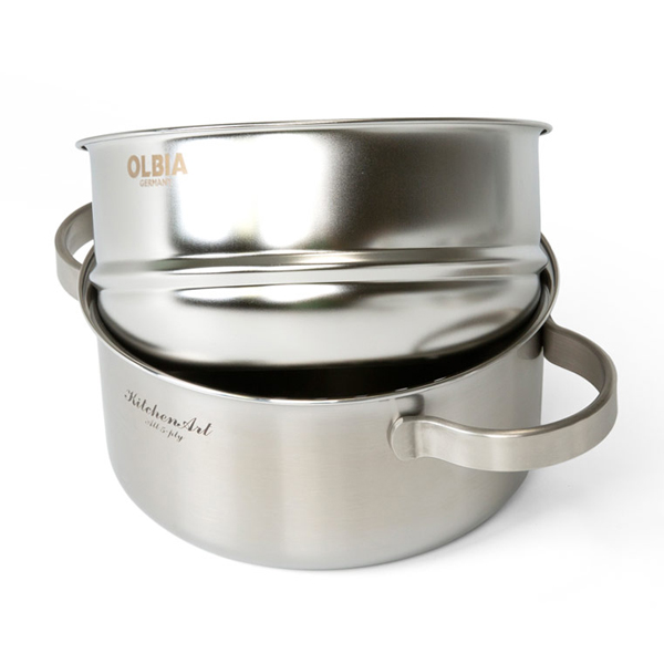 올비아 국산 스텐304 무연마제 스티머 무연마 찜기 찜판 24cm - 상세 이미지 5