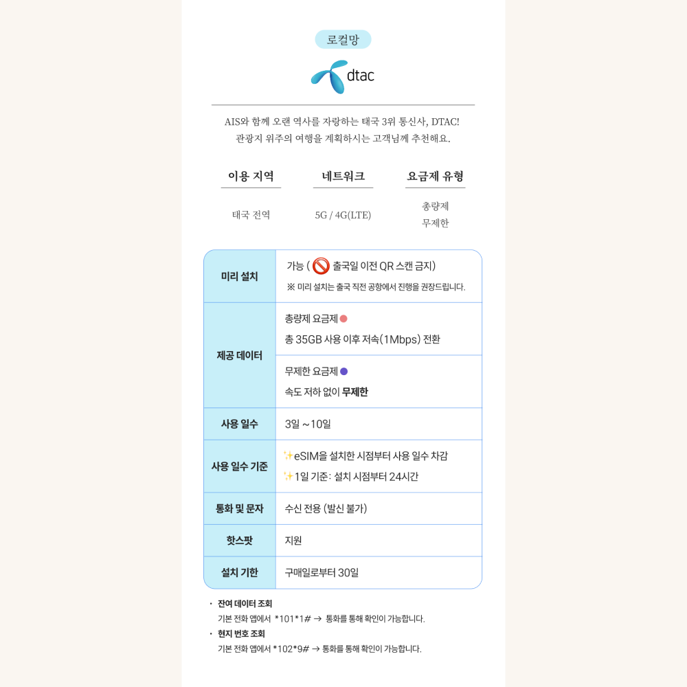 태국이심 eSIM 5G 로컬망 치앙마이 방콕 코사무이 트루 15GB 3일 4일 5일 e심 - 상세 이미지 3
