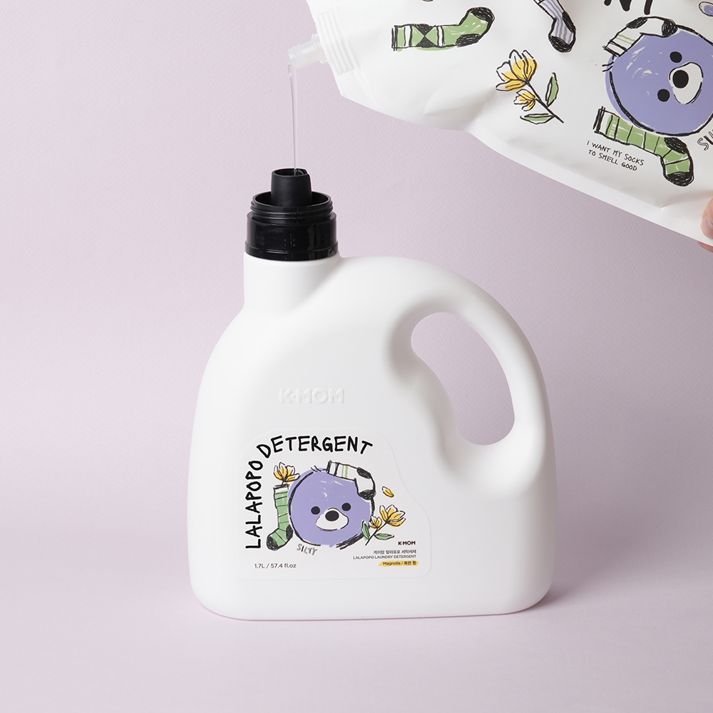 케이맘 랄라포포 세탁세제 대용량 1700ml (목련) 아기 유아 어린이빨래 - 상품 이미지