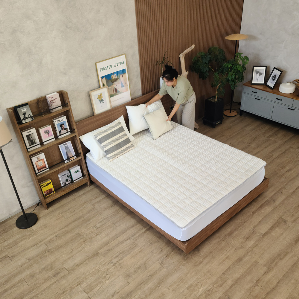 두툼한 극세사 드림 쿠션패치 거실러그 겨울용 아이보리, 거실용 200x230cm