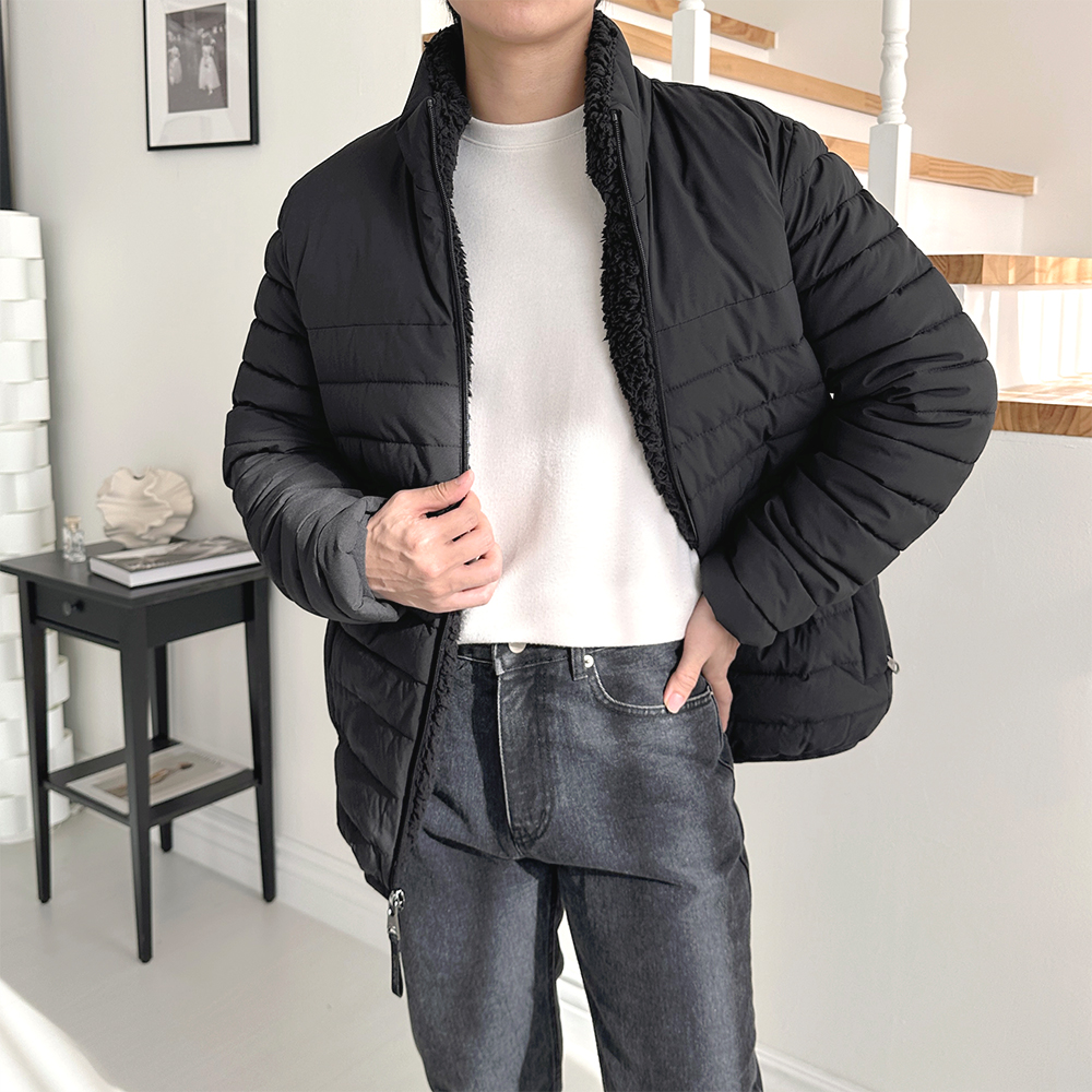 DKNY 남성 쉐르파 플리스 자켓 점퍼 - 상세 이미지 2