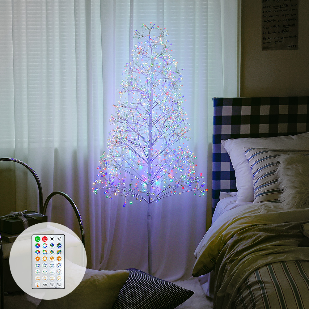 윈터스케치 크리스마스 트리 LED 무드등 자작나무 모던 감성 팝트리 화이트 150cm - 상품 이미지