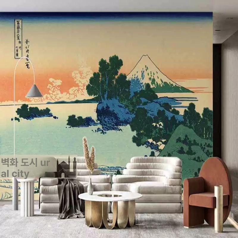 벽화 벽꾸미기 그림 벽면 인태리어 고풍스러운 벽가리개  무봉제 벨벳 중 - 상세 이미지 5