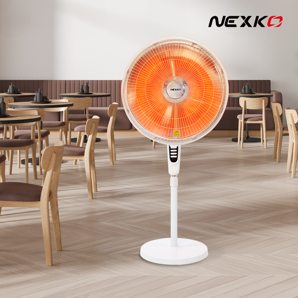 [25년형] 넥스코 선풍기형 전기히터 난로 난방기 온열기 가정용 사무실 업소용 스탠드형 61cm NKH-S2400HL