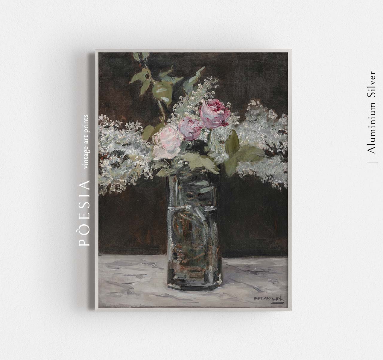 [에두아르 마네] Vase avec lilas blanc et rosés 아트 프린트 - 상세 이미지 4