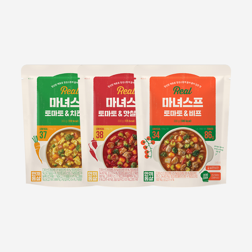 한끼통살 실온 REAL 마녀스프 300g 3종 (6개입) - 상품 이미지