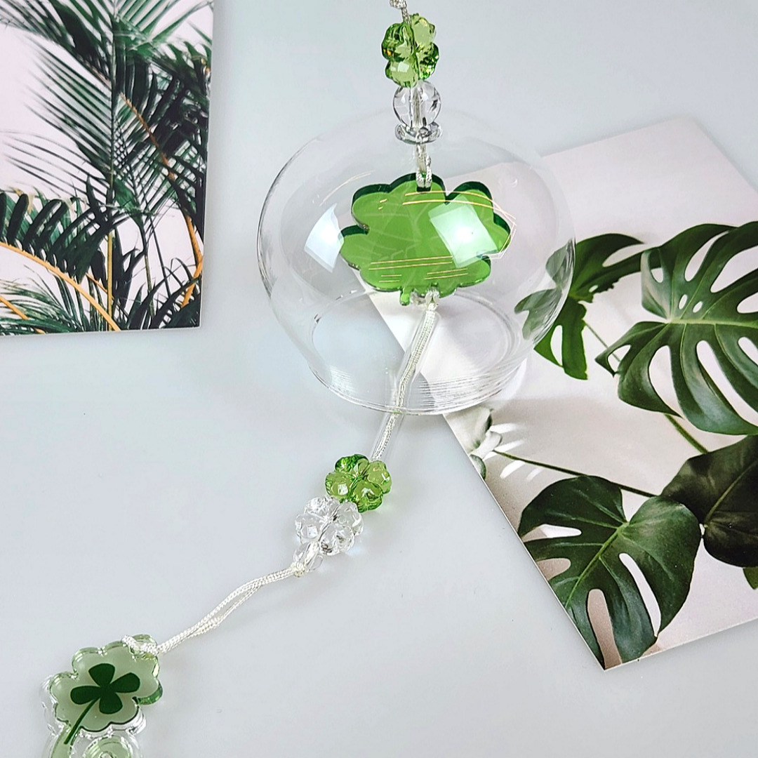 땡큐베리메르시 네잎클로버 행운 후우링 풍경종 윈드차임벨 모빌 인테리어 소품 선물