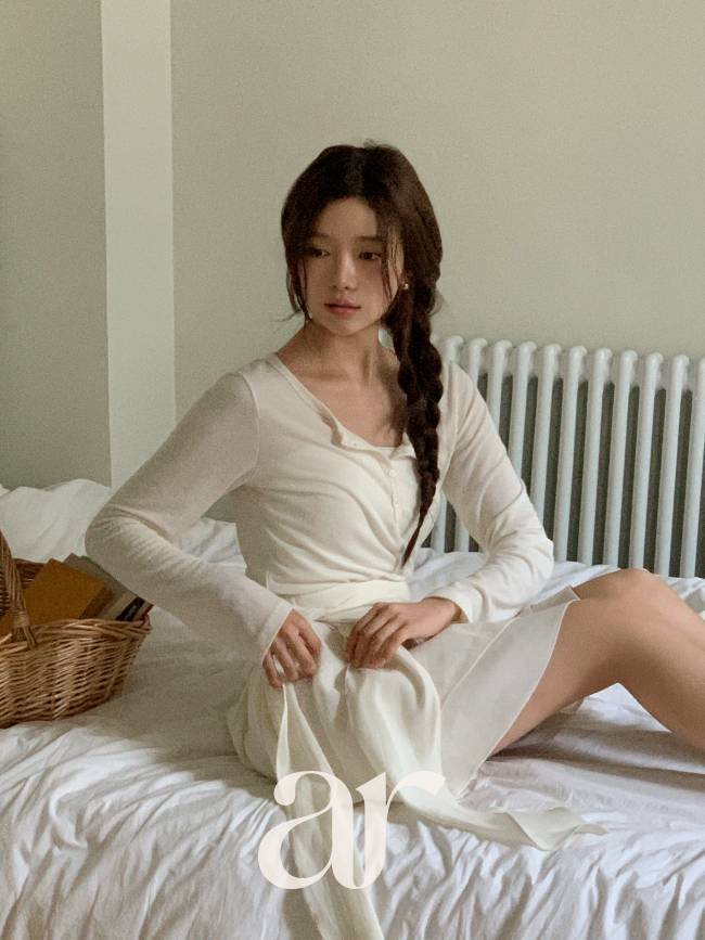 러브빈 언발 랩 캉캉 뒷밴딩 미니 스커트 sk7492 - 상세 이미지 4