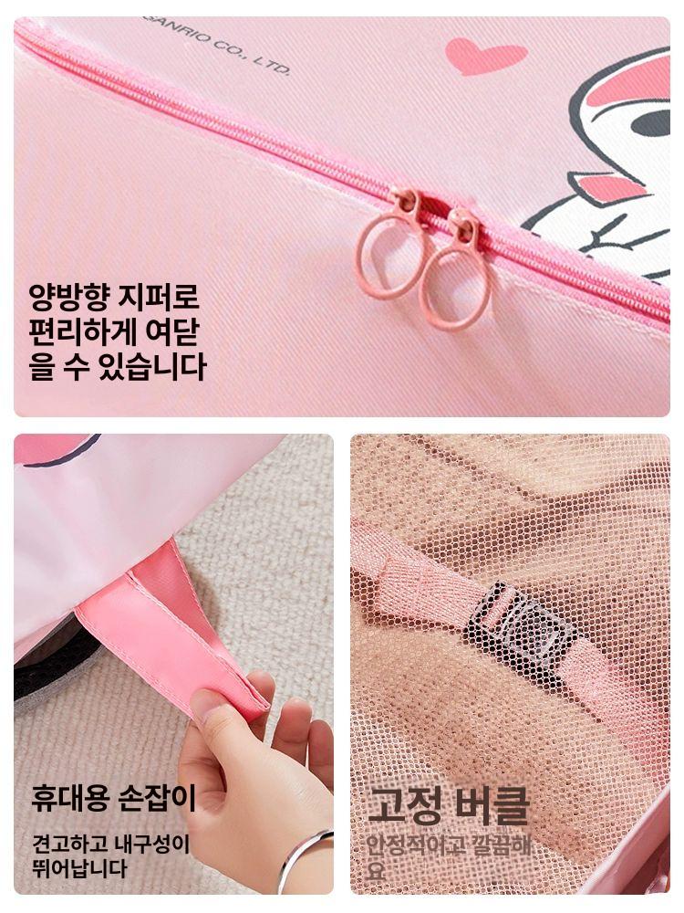 산리오 여행용 수납 가방 파우치 시나모롤 마이멜로디 짐 보관 의류 속옷 포장 정리 세트 - 상세 이미지 5