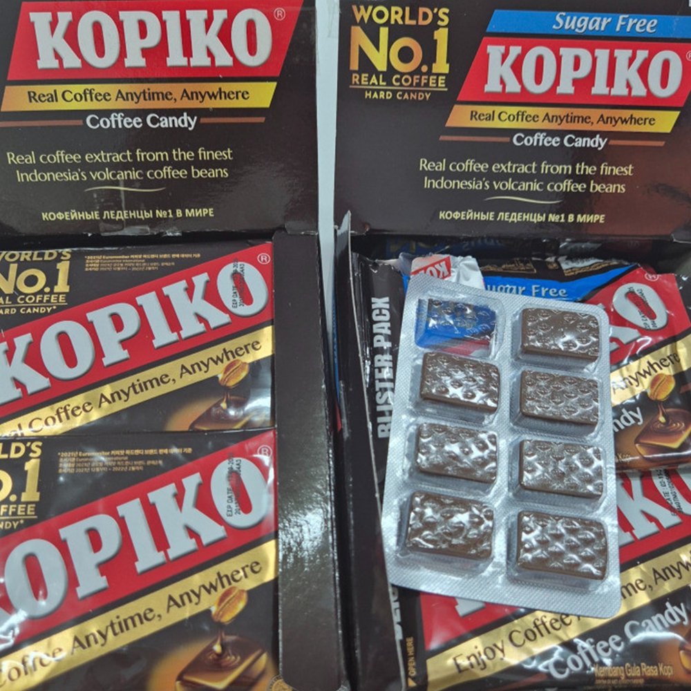 코피코캔디 12봉지 kopiko 피곤할때먹는 카페인 운전 커피코 대용량 카푸치노 커피맛 - 상품 이미지