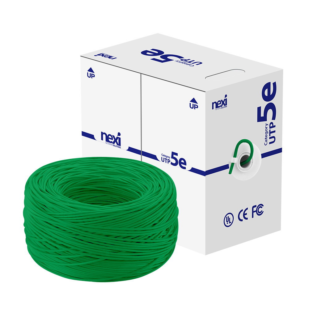 넥시 CAT5E UTP 랜케이블 박스 300m, 그린 - 상품 이미지