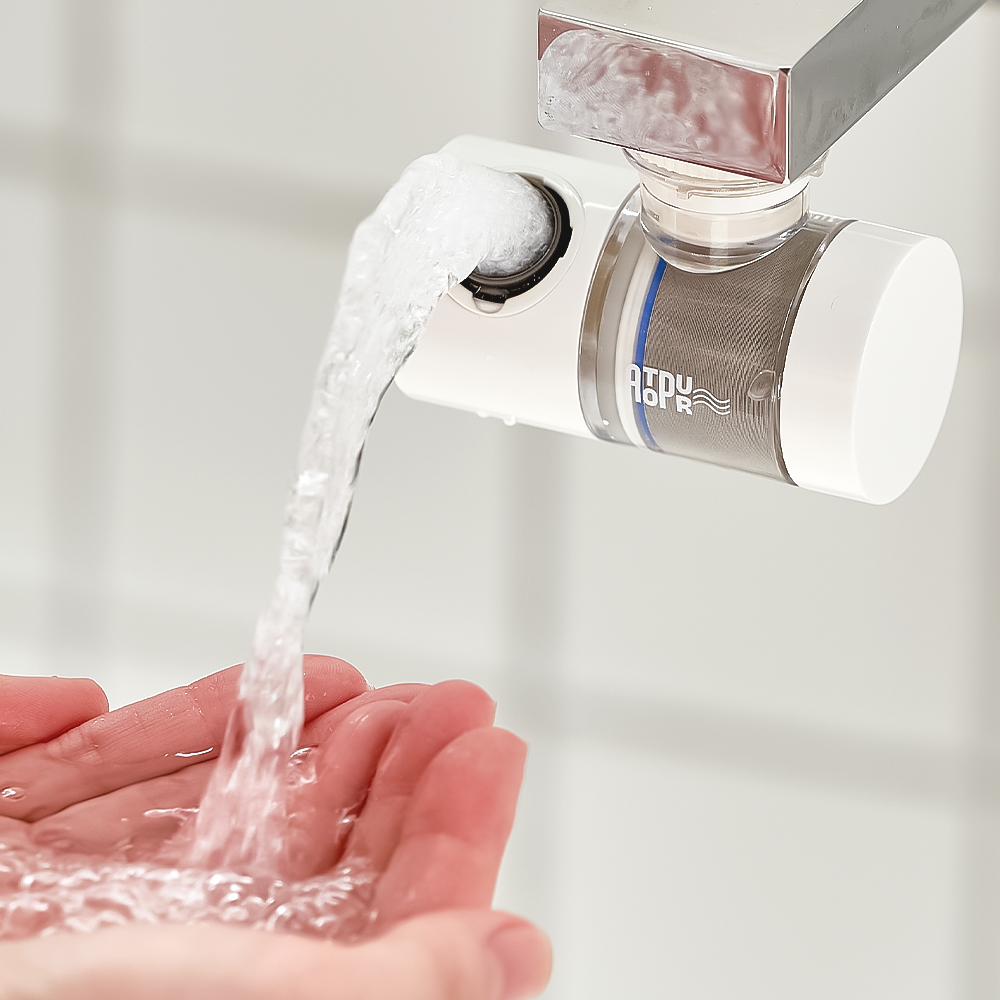 아토퓨어 아기 수전 듀얼클린 회전 워터탭 정수 필터 아기비데