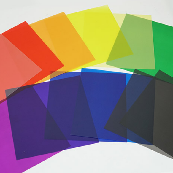 컬러 필터 12PCS LED RGB 조명용 고퀄리티 영상 제품 인물 촬영 분위기 연출 - 상품 이미지