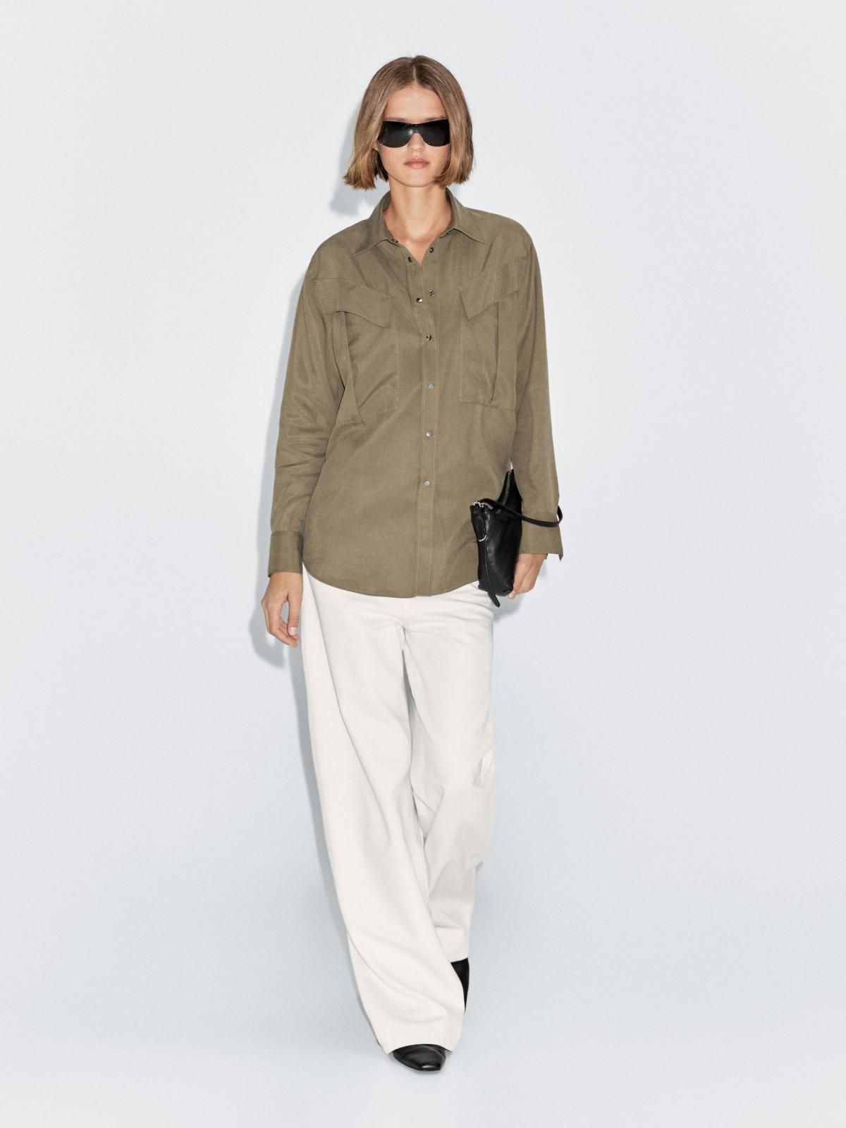 마시모두띠 아웃포켓 테크니컬 롱슬리브 셔츠 5158/958 KHAKI - 상세 이미지 3