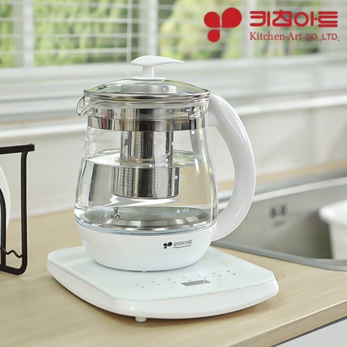 유리 전기티포트 차탕기 분유포트 무선 전기주전자 1.7L