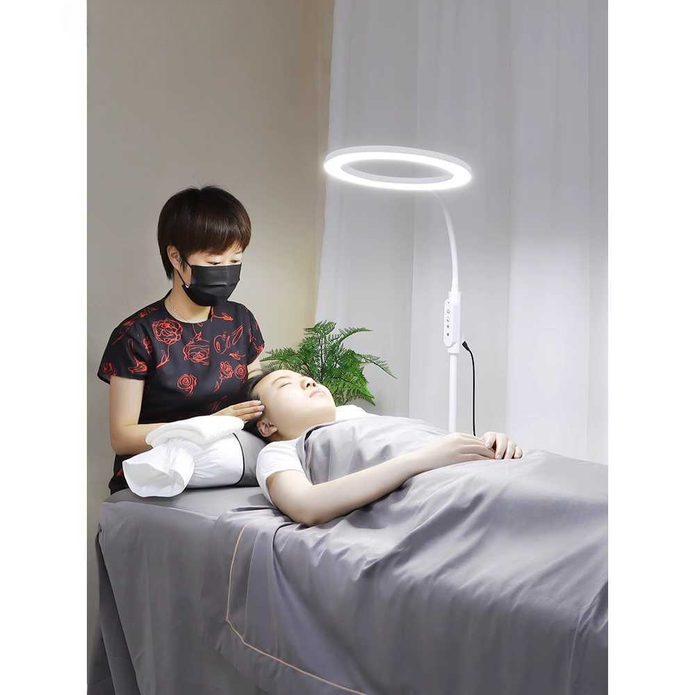 LED 미용 작업 조명 뷰티샵 시술 메이크업 전용등 화이트 28W + 버튼식 접이식 - 상세 이미지 2