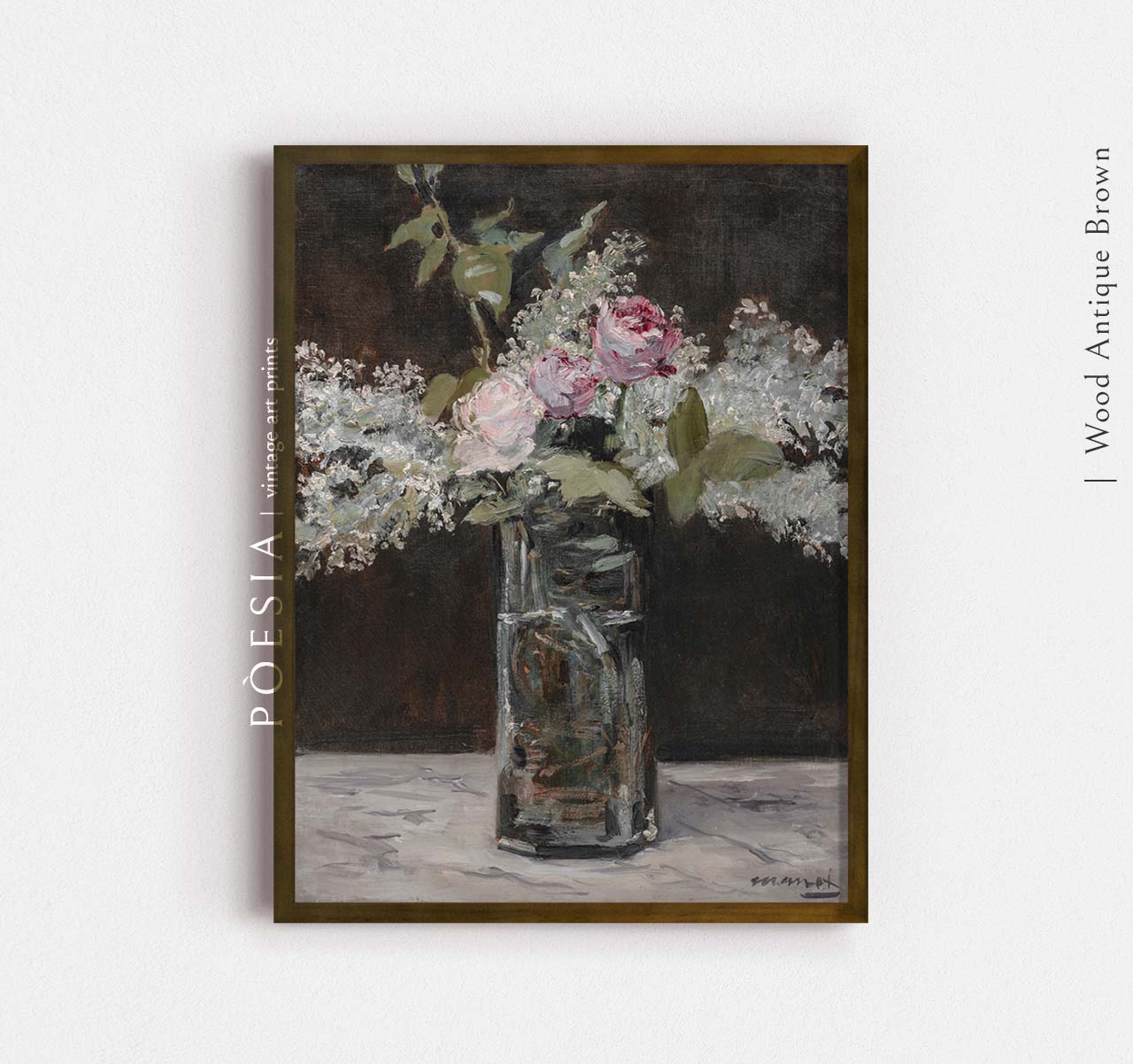[에두아르 마네] Vase avec lilas blanc et rosés 아트 프린트 이미지 7