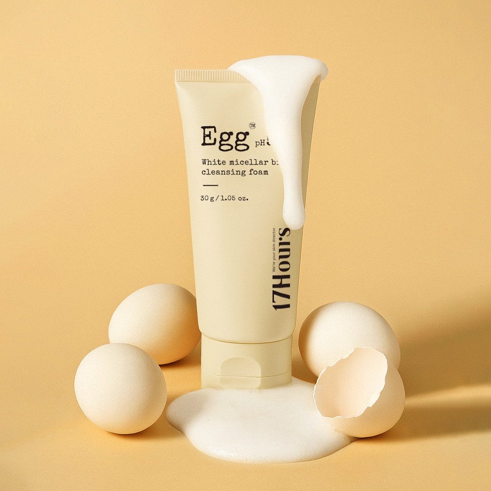 17아워즈 에그 화이트 미셀라 바이옴 클렌징 폼 30g 미니 여행용 - 상품 이미지