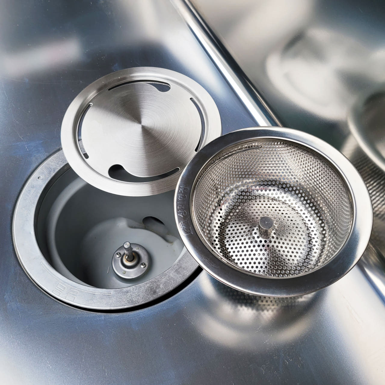 탈수거름망 싱크대 탈수기 거름망 배수망+커버 세트