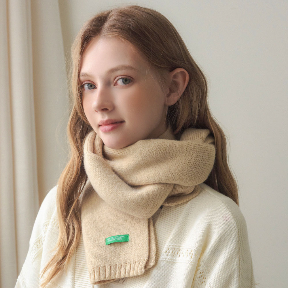 베네통 소프트 컬러 니트 머플러 이미지 3