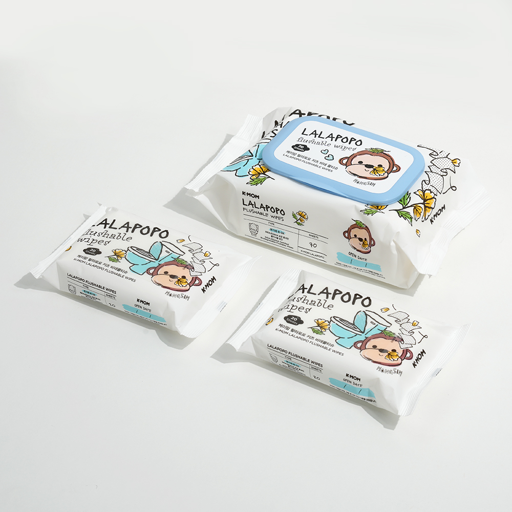 [1BOX] 케이맘 랄라포포 키즈 비데 휴대용 물티슈 20매 X 30팩 배변연습 야외활동 - 상세 이미지 4