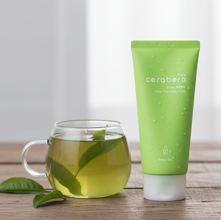 세라베라 포레 그린버블 폼클렌저 [녹찐폼] 녹차 진한 폼클렌저 120ml, 1개 이미지 2