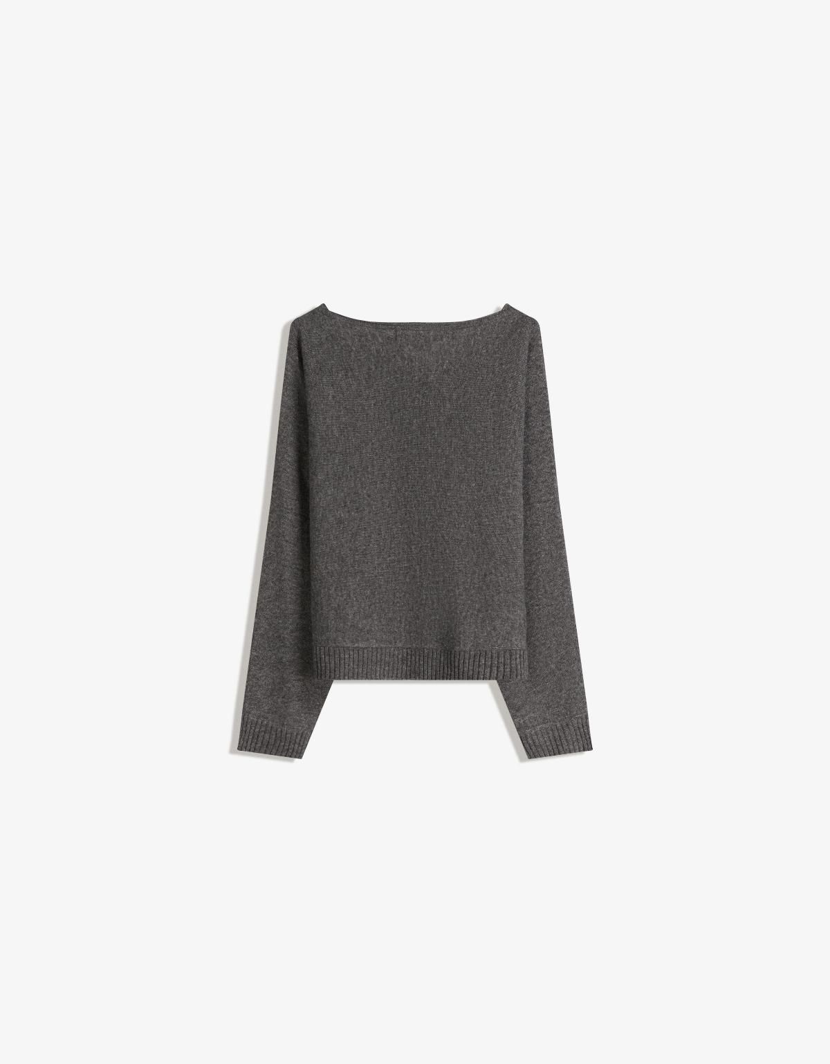 버쉬카 데일리 보트넥 스터드 니트 스웨터 7147/376 DARK GREY - 상세 이미지 5