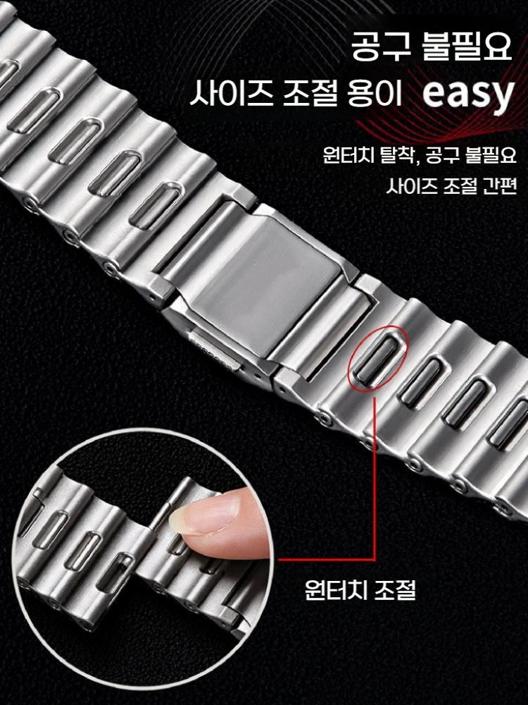 애플워치11 울트라3 SE3 스트랩 마린 자석 버클 스틸 메탈 웨이브 밴드 - 상세 이미지 5