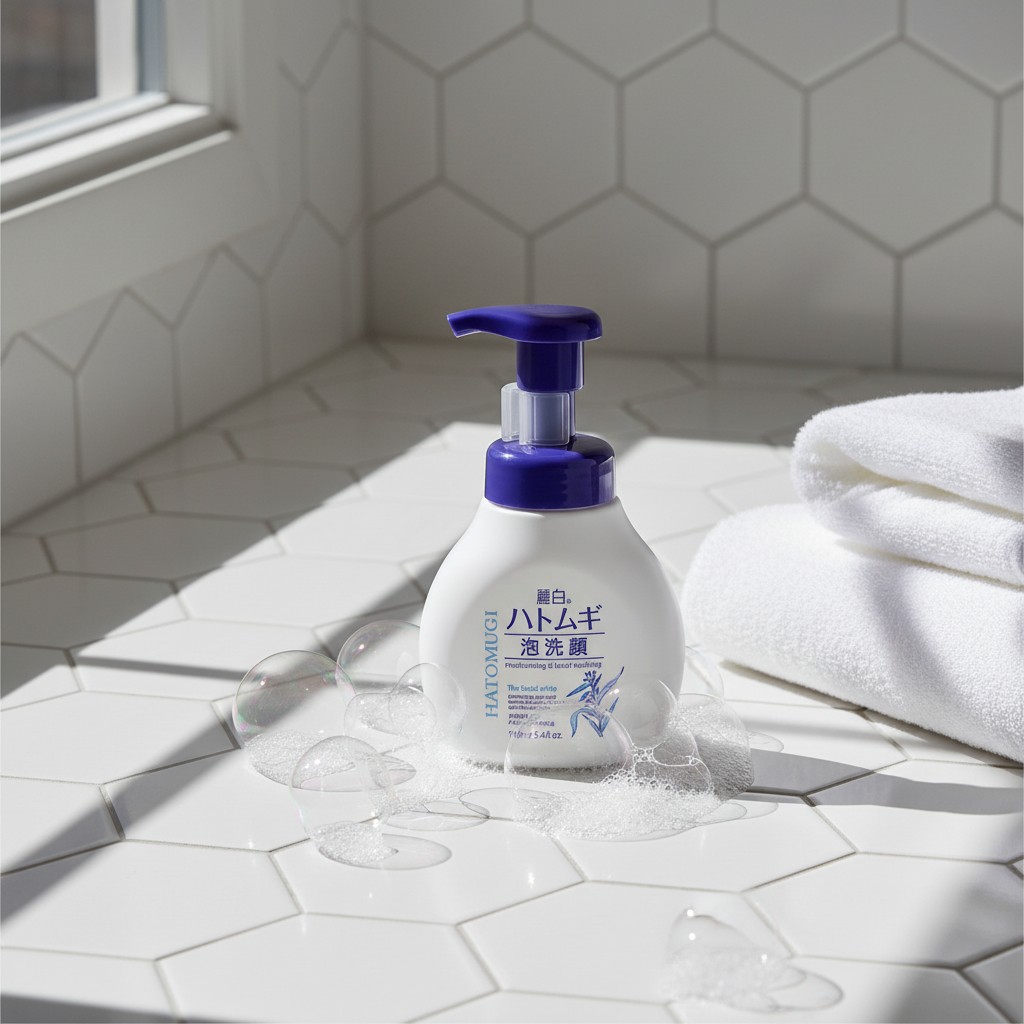 하또무기 율무 거품 폼클렌징 촉촉한타입 일본폼클렌징 세안제 160ml - 상세 이미지 4