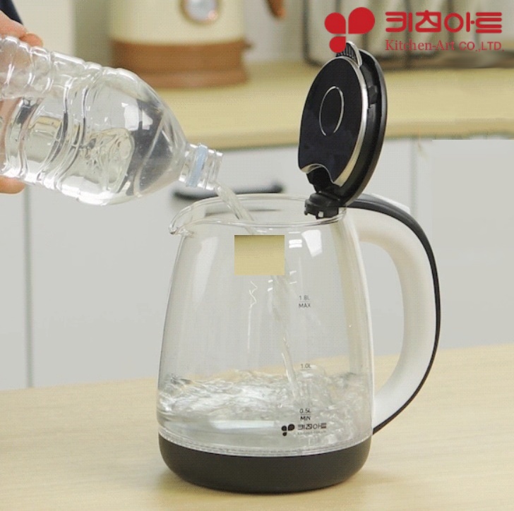 무선 유리포트 글라스 전기주전자 가정용 커피포트 1.8L