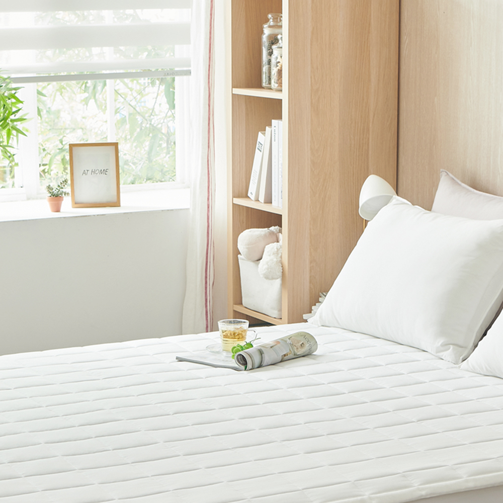순수 모달 침대 패드 화학염료 없는 저자극 알러지케어 천연염색 무형광 매트리스 패드 SS