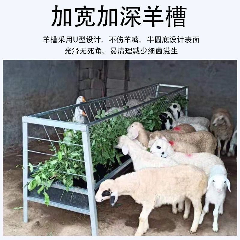 축산 농장 식수 사료통 돼지 먹이통 양 염소 선반 여물 염소먹이통 목장 가축 컬러 스틸 여물통 (1m) - 양고 - 상세 이미지 5