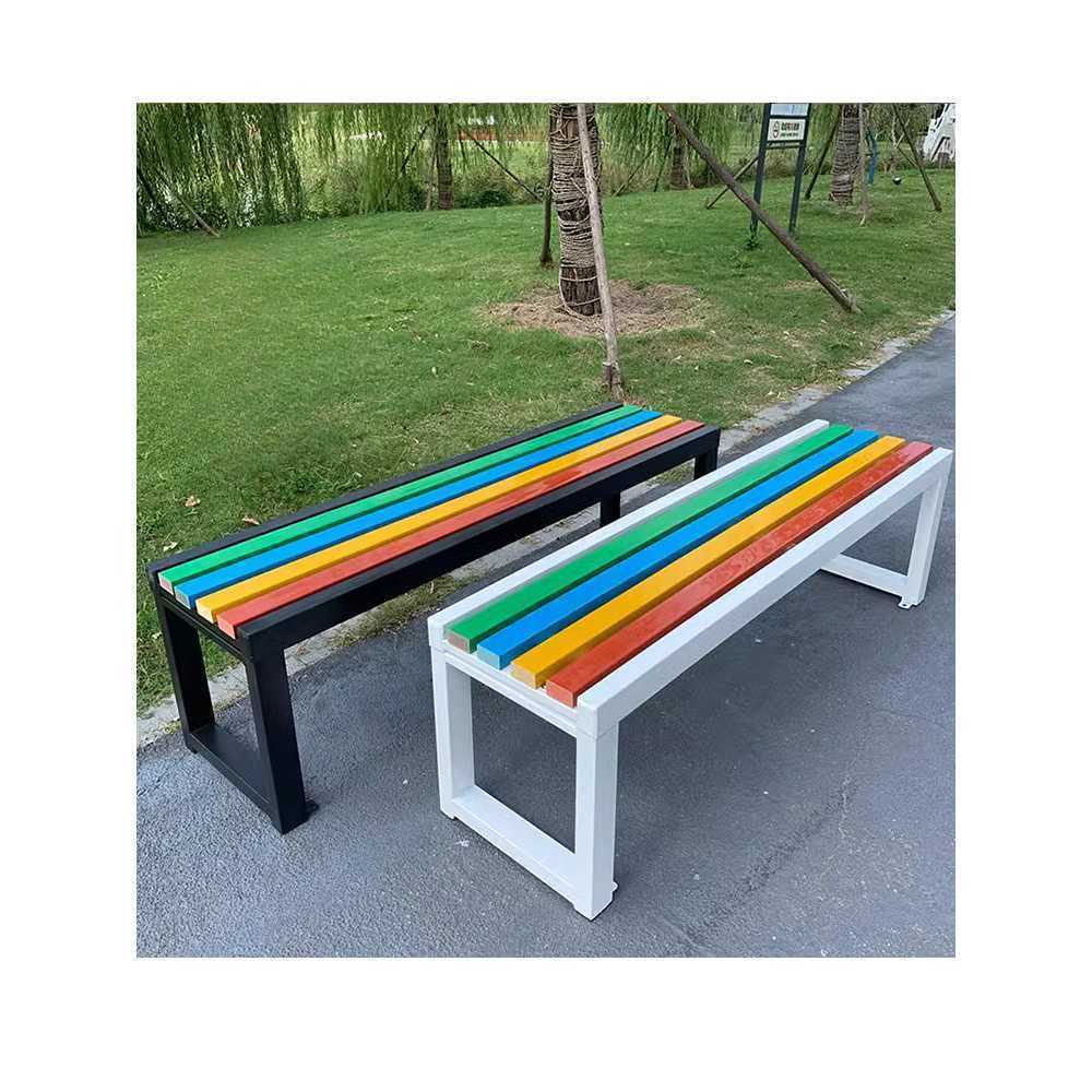 철제 야외 벤치 정원 공원 조경 인테리어 가든 의자 1m x 40cm x 45cm 흰색 - 상품 이미지