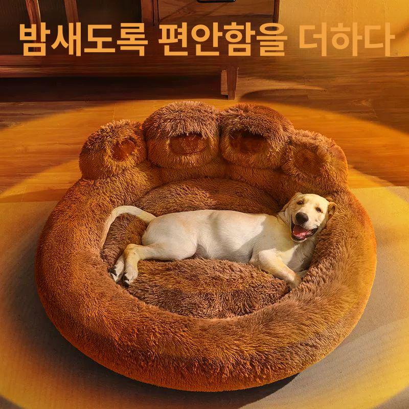 강아지 매트 개방석 두꺼운 담요 부드러운 개집 따뜻한 애견매트 강아지매트 강아지방석 대형견 커피색 M 50cm 5kg이하 - 상세 이미지 2
