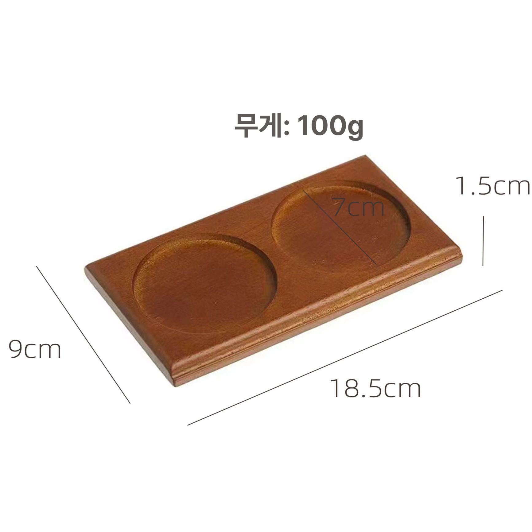 나무 트레이 소스 병 페퍼 밀 아카시아 홀더 셰이커 4 5.8cm - 상세 이미지 4