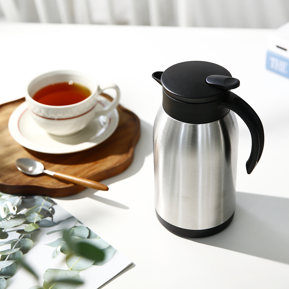 304스테인리스 스틸써모 보온보냉 주전자 900ml, 1개 - 메인 이미지