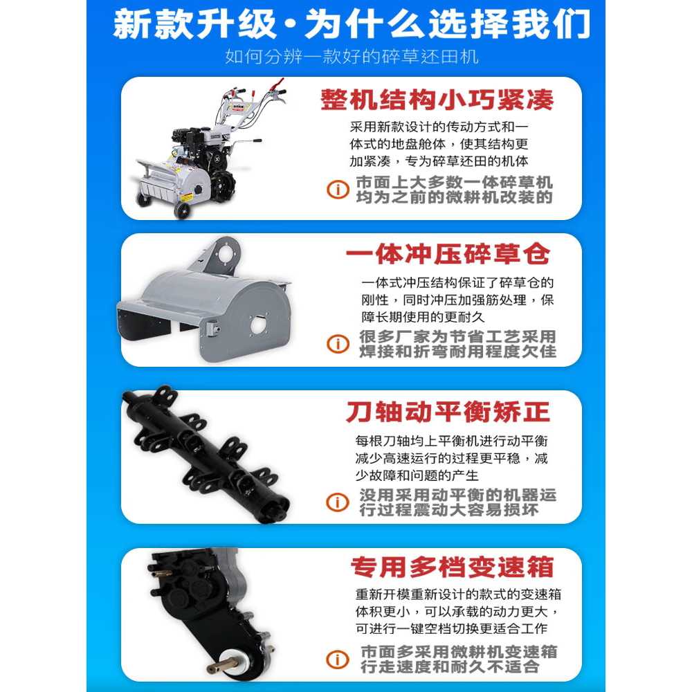 긴풀 제초기 예초기 가정용 고출력 잔디 깎는 기계 170-40cm - 상세 이미지 5
