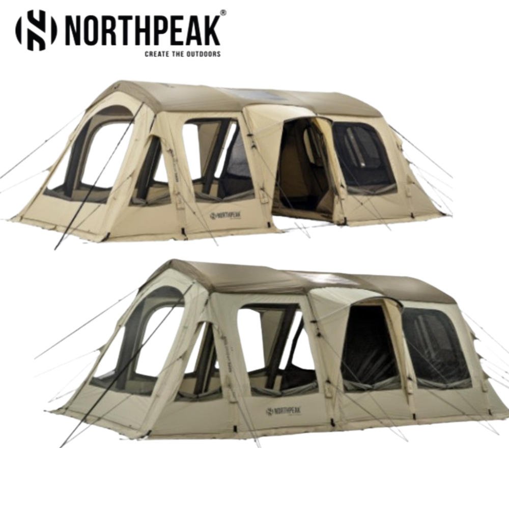 노스피크 A7 6.0 에어텐트 쉘터 리빙쉘 터널형 대형 가족 거실형 장박 수동펌프 포함