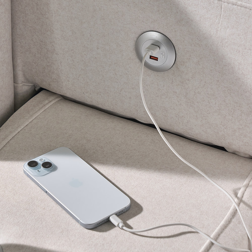 쏠앤까사 루아 코모도 패브릭 컵홀더 usb 홈바 3인 소파 이미지 8