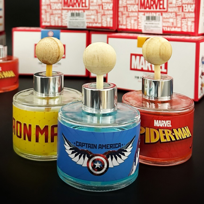 1+1 마블 정품 차량용 방향제 디퓨저 캡틴아메리카 - 아쿠아 체리블라섬, 120ml, 2개 - 상품 이미지