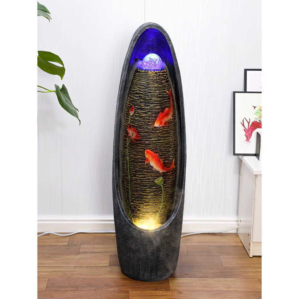 분수 가습기 실내 공기청정 인테리어 장식 가전 연못 블랙 아토마이저(66CM) - 상세 이미지 4