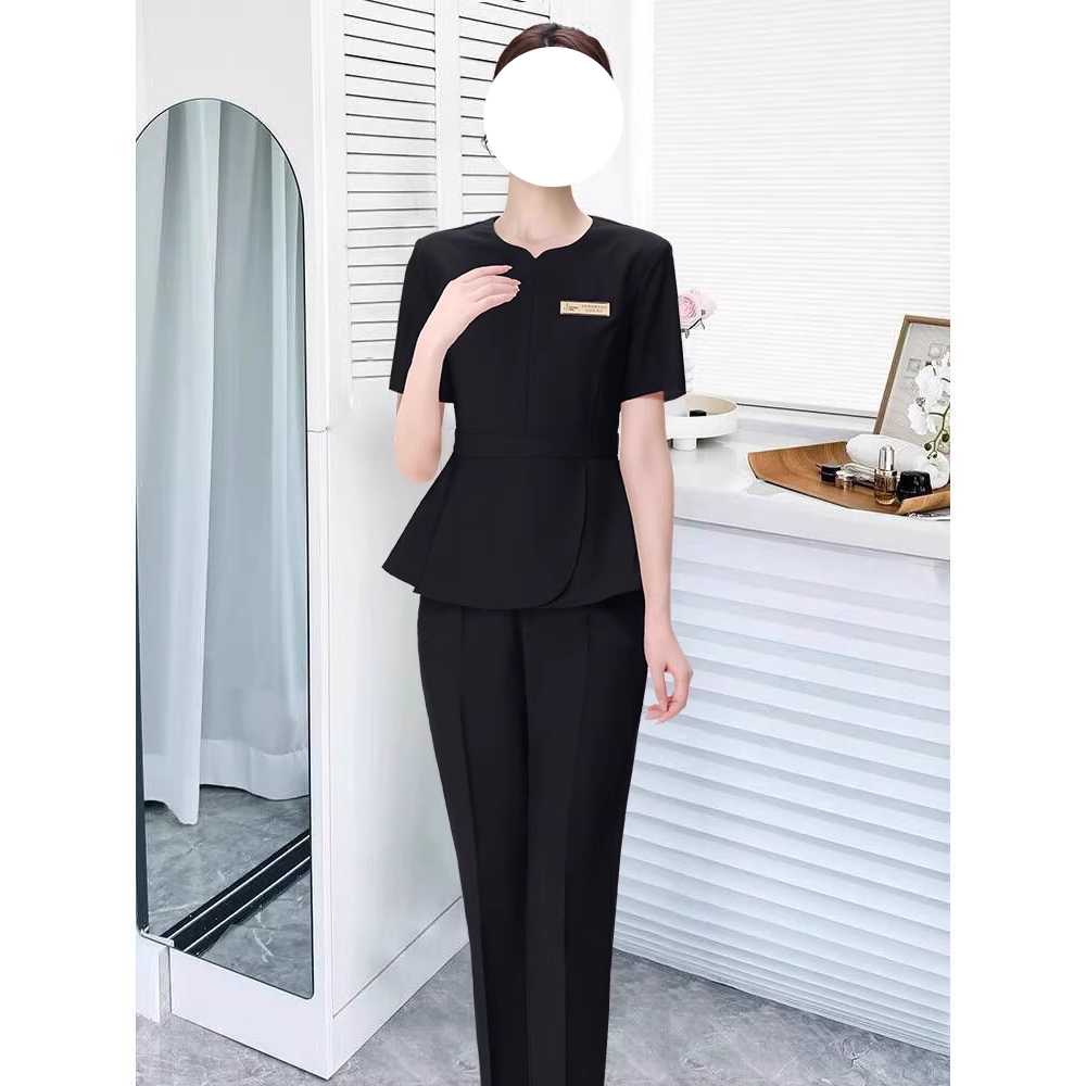 병원 코디네이터 유니폼 실장 전용 단정한 근무복 블랙 바지(S-4XL) - 상세 이미지 4