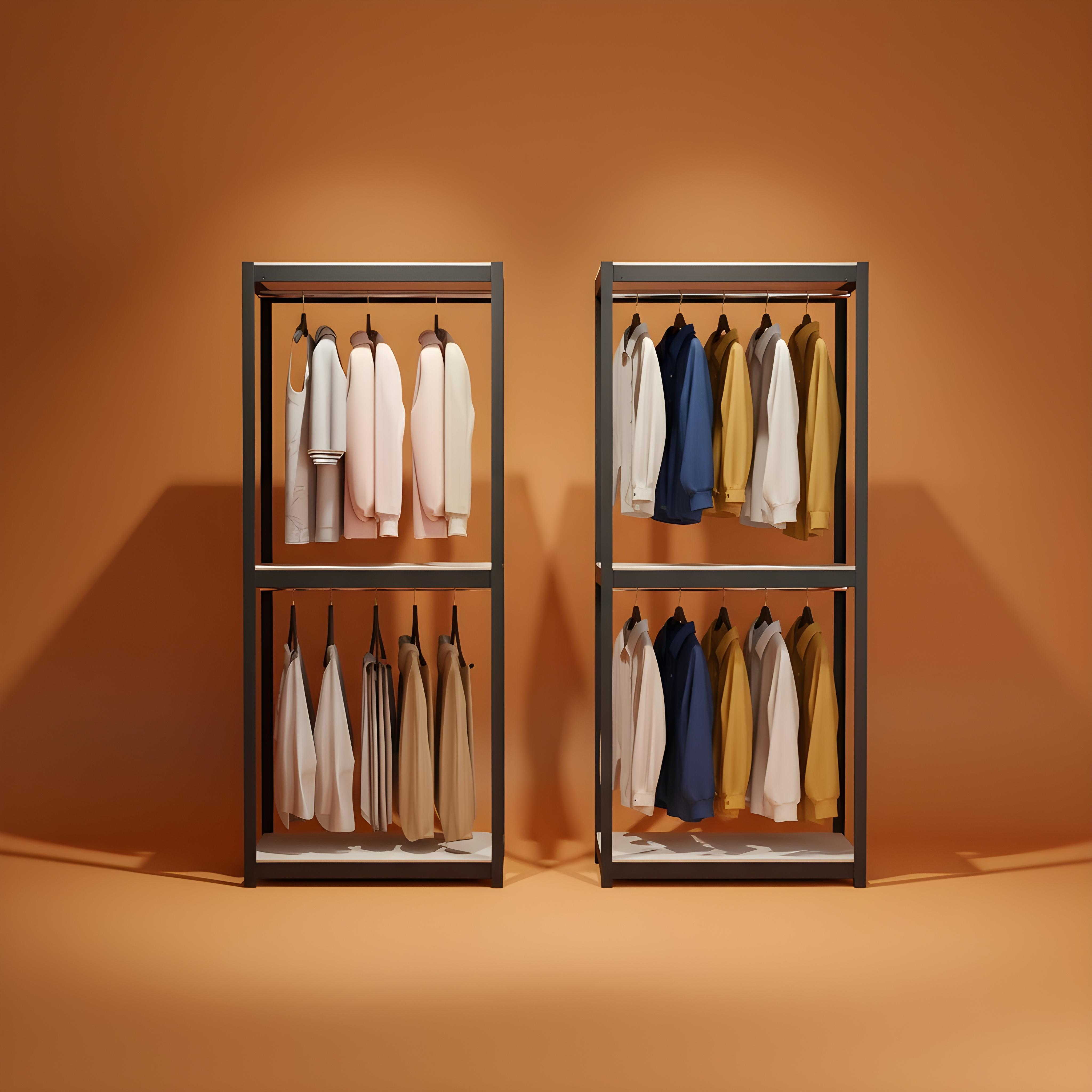 시스템행거 철제 조립식 드레스룸 옷장 커튼 홈던트하우스 70401503단행거봉2개