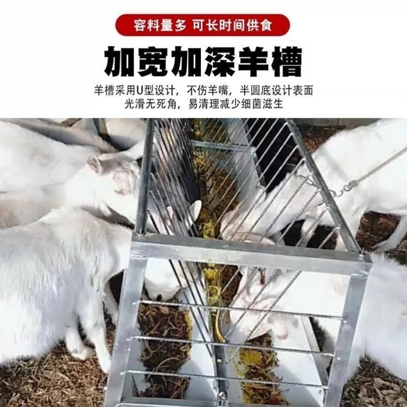 축산 농장 식수 사료통 돼지 먹이통 양 염소 선반 여물 염소먹이통 목장 가축 컬러 스틸 여물통 (1m) - 양고 - 상세 이미지 2