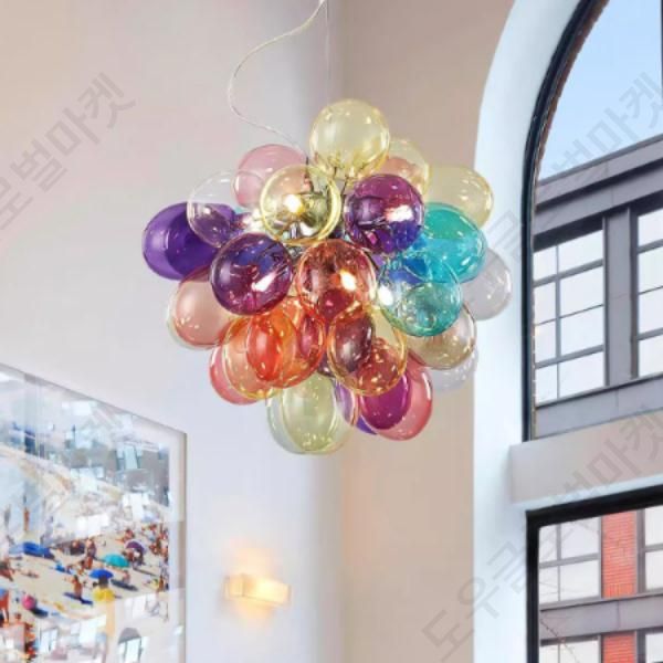 대형 샹들리에 아이방 인테리어 풍선 북유럽 LED - 상품 이미지