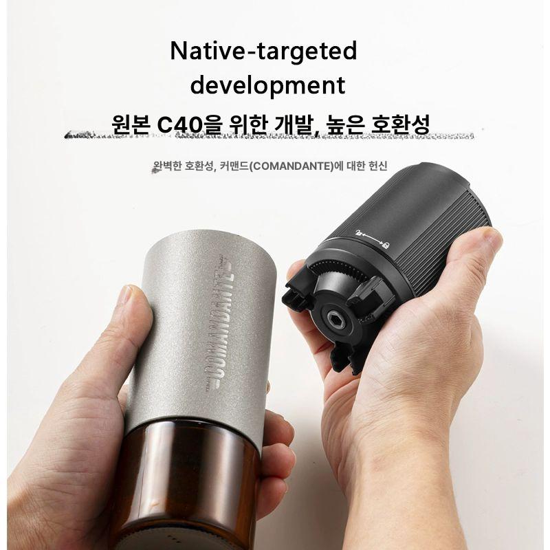 커피그라인더 전동킷 자동 분쇄 전동 원두그라인더 바리스타 분쇄기 핸드 세트1 버전 중간 깊이 깊이 적합 - 상세 이미지 2